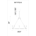 thumbnail image 2 of CWI Lighting Ganges 8 Light Up Farmhouse Metal Chandelier in Black, 2 of 2