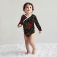 thumbnail image 4 of Xecao Roses Print Baby unisex-baby Cotton Long-sleeve Bodysuits-18 Months, 4 of 6
