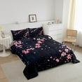 thumbnail image 3 of Erosebridal Red Blossoms Bedding Sets Full with Comforter, Vintage Flower Duvet Insert, Watercolor Ink Reversible Comforter Sets Full Size, Microfiber Bedroom Decor, 3-Piece, 3 of 8