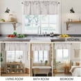 thumbnail image 5 of 2 Pack Hand Painted Valance for Window Flowers Floral Tree Leaves Kitchen Valance Rod Pocket Short Curtain Topper Decorative Window Treatment for Living Room Bedroom 42"x18", 5 of 8