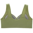 thumbnail image 5 of VISALY Bras for Women, Front Closure Bras for Older Women No Underwire Full Coverage Comfort Bra Plus Size Breathable Easy Buckle Corset Bralettes, Wireless Bra, Bras (Green, 3XL), 5 of 9