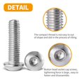 thumbnail image 4 of HAHDAXIA M6-1.0 x 16mm Button Head Socket Cap Bolts Screws， 304 Stainless Steel 18-8， Allen Socket Drive， Full Machine Threads, Quantity 25, 4 of 7