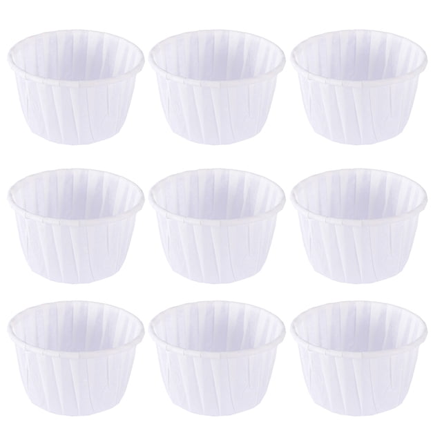 OULII 50 Pcs Moules à Muffins Ronds Blancs pour Contenant à Dessert et Organisateurs d'Événements