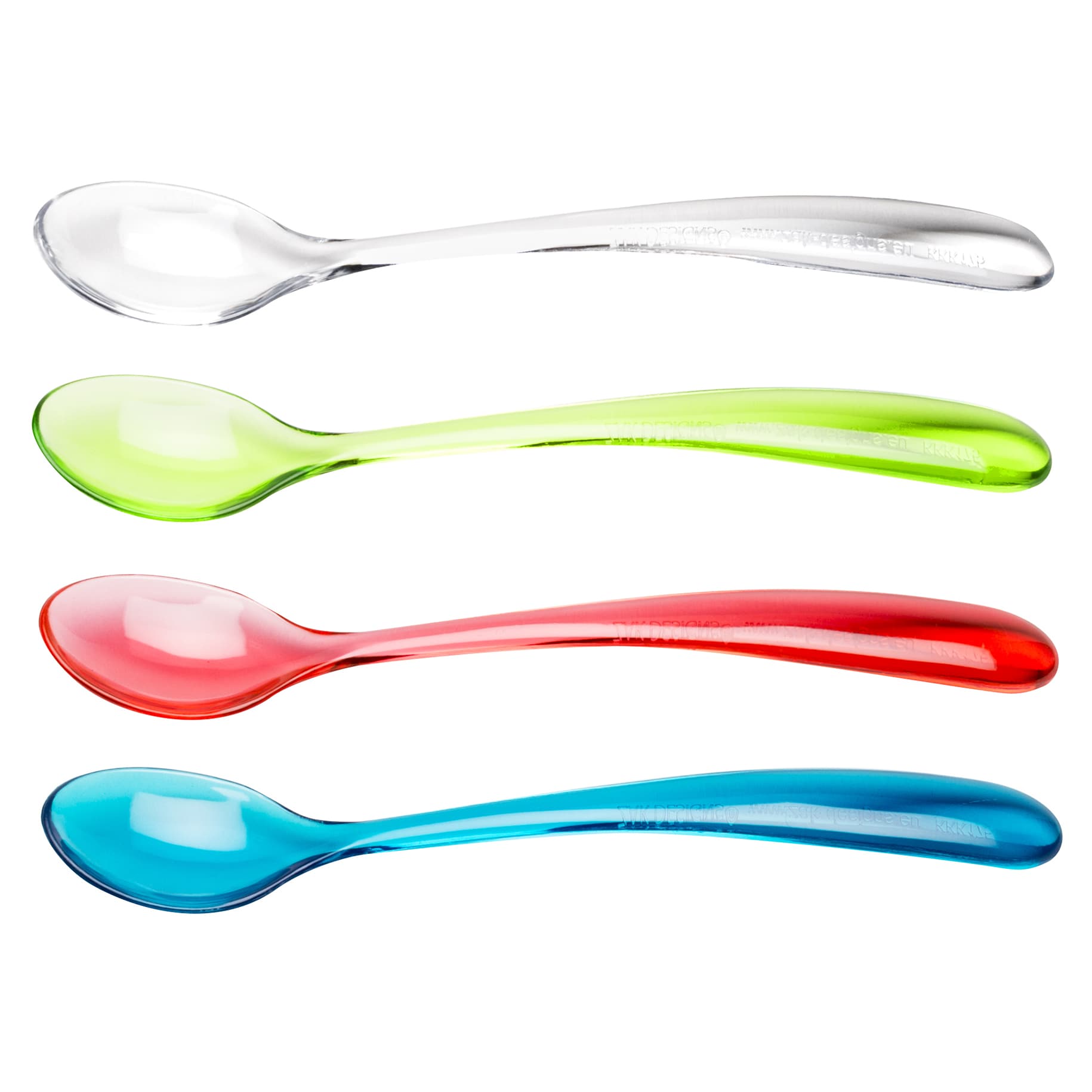 Zak Designs 2099-8580 4 Piece Stacky Dessert Spoon Set,