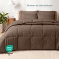 thumbnail image 3 of Bare Home 7-Piece Bed-in-a-Bag - King, Cocoa with Cocoa Sheet Set, 3 of 10