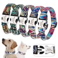 thumbnail image 2 of Custom Engraved Dog Collar Personalized Nylon Pet Dog Tag Collar Printed Puppy Cat Nameplate ID Collars For Small Large Dogs, 2 of 7