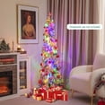 thumbnail image 2 of Árbol de Navidad Costway preiluminado 150 cm flocado 150 luces LED, 2 of 5