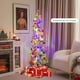 thumbnail image 2 of Árbol de Navidad Costway preiluminado 150 cm flocado 150 luces LED, 2 of 5