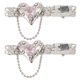 thumbnail image 2 of Heart Metal Hair Clips with Tassel Stylish & Durable Barrettes for Weddings, Birthdays, and Daily Wear Fashionable Hair Accessories Set of 2, 2 of 3