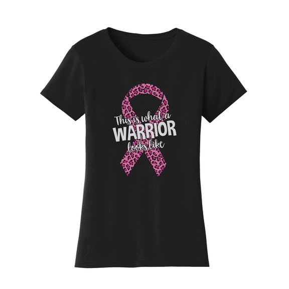 Gravity Trading Womens This is what a Warrior Looks Like Breast Cancer Ribbon Shirt, X-Large