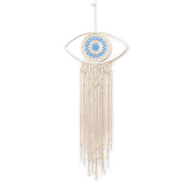 Tapiz de pared bohemio con flecos, bonito tapiz de pared tejido de algodón, 1 unidad