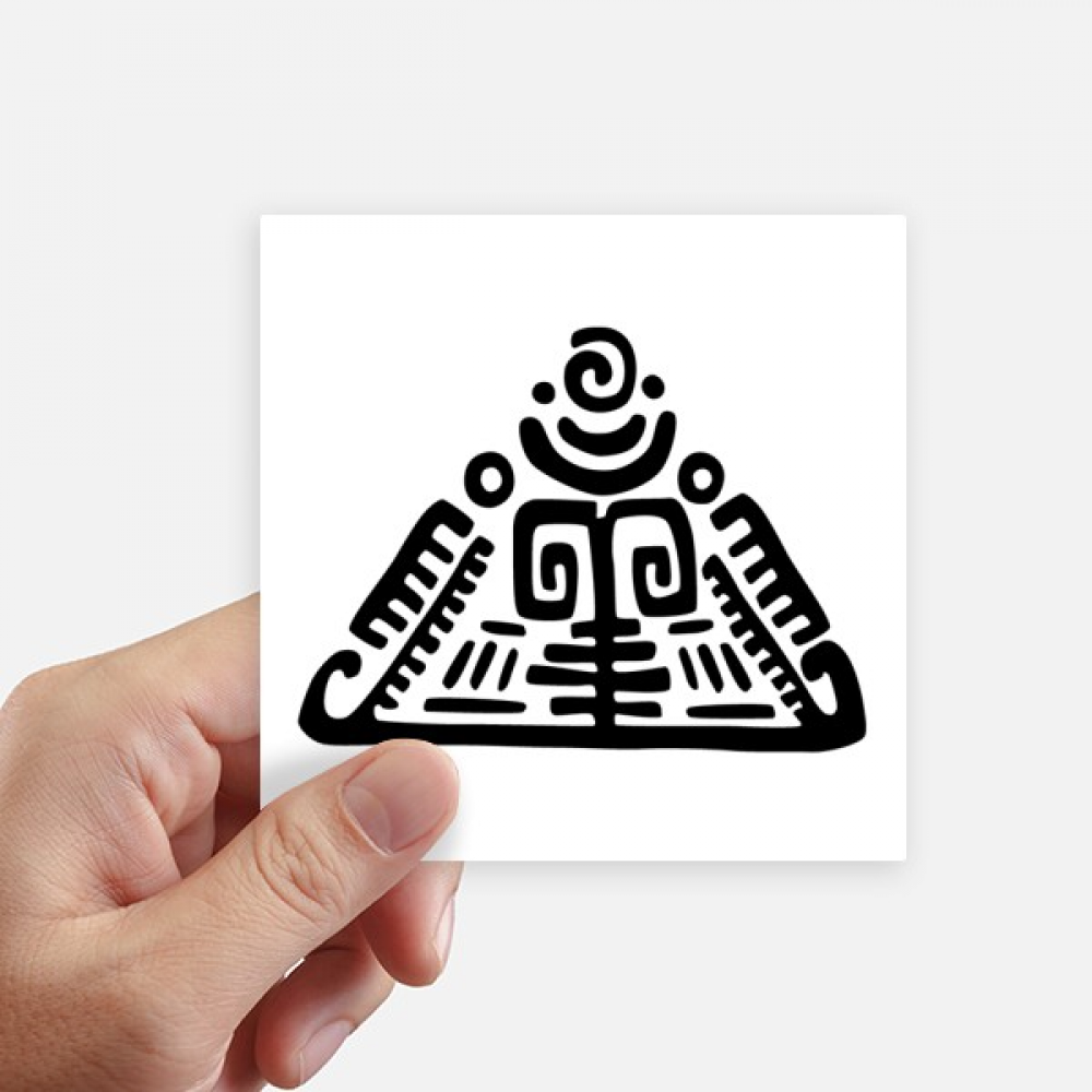 Totems Mexican Pyrad Ancient Civilization Sticker Square Waterproof