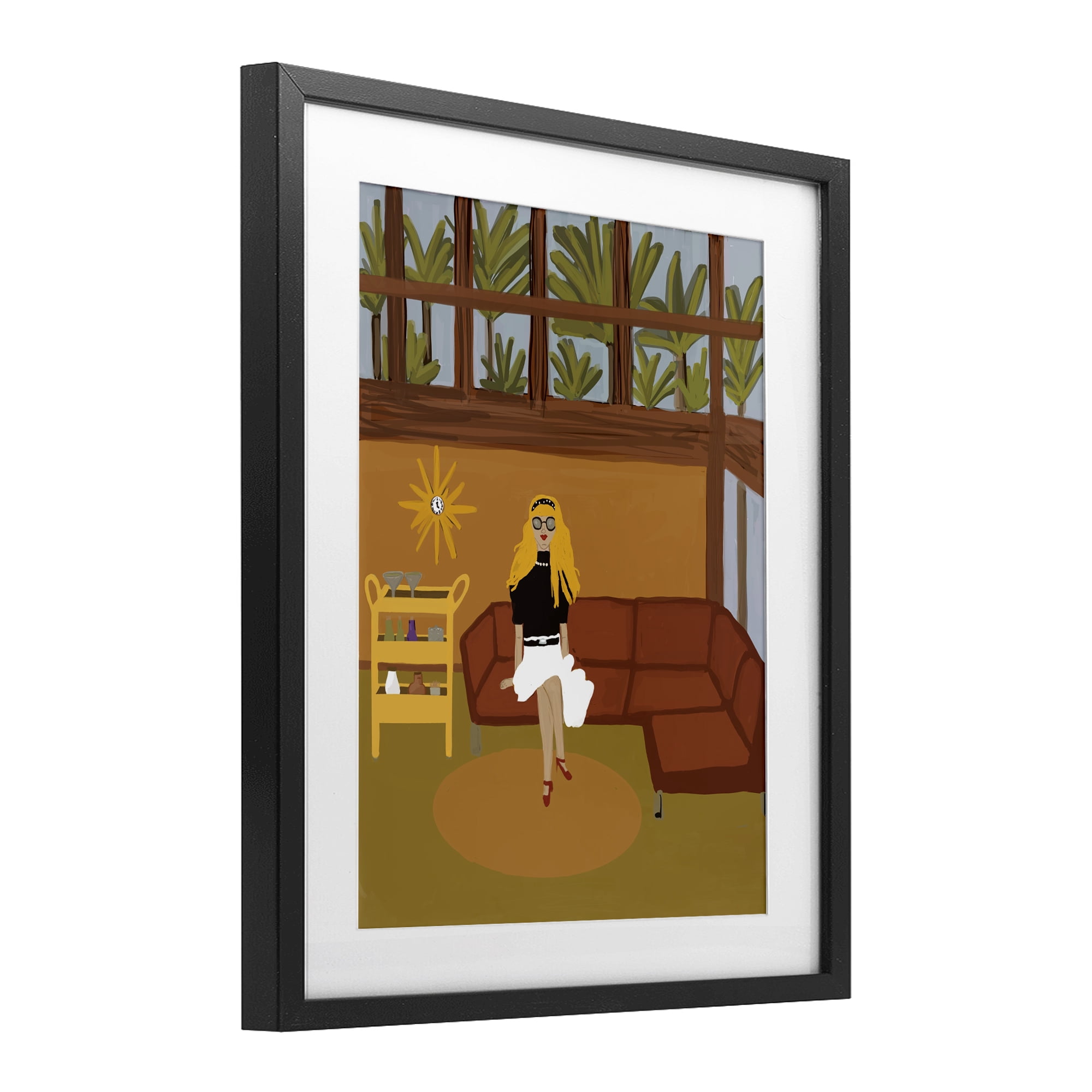 Stupell Industries Living The Girl Life Black Framed Print Under Glass, design by Kristal Clifford