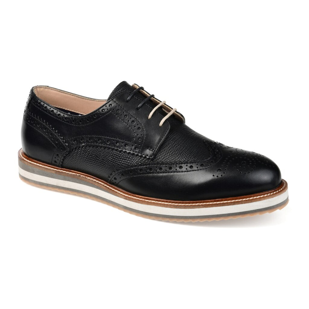 Thomas & Vine Conrad Men's Wingtip Dress Shoes Black - Walmart.com