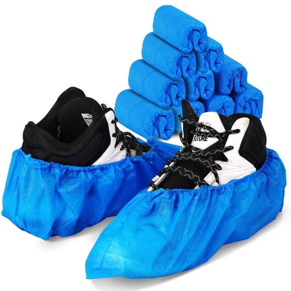 Cubrezapatos verdes impermeables antideslizantes - paquete de 100