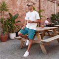 thumbnail image 3 of Boyscolos Athletic Shorts for Men Quick Dry Drawstring Breathable Biker Short Workout Summer Gym Pants with Zipper Pockets Turquoise XL, 3 of 8