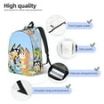 thumbnail image 3 of Kowoue Bluey Pattern Canvas Backpack – Student Double Shoulder Bag, Durable & Lightweight Canvas School & Outdoor Backpack-Medium, 3 of 5