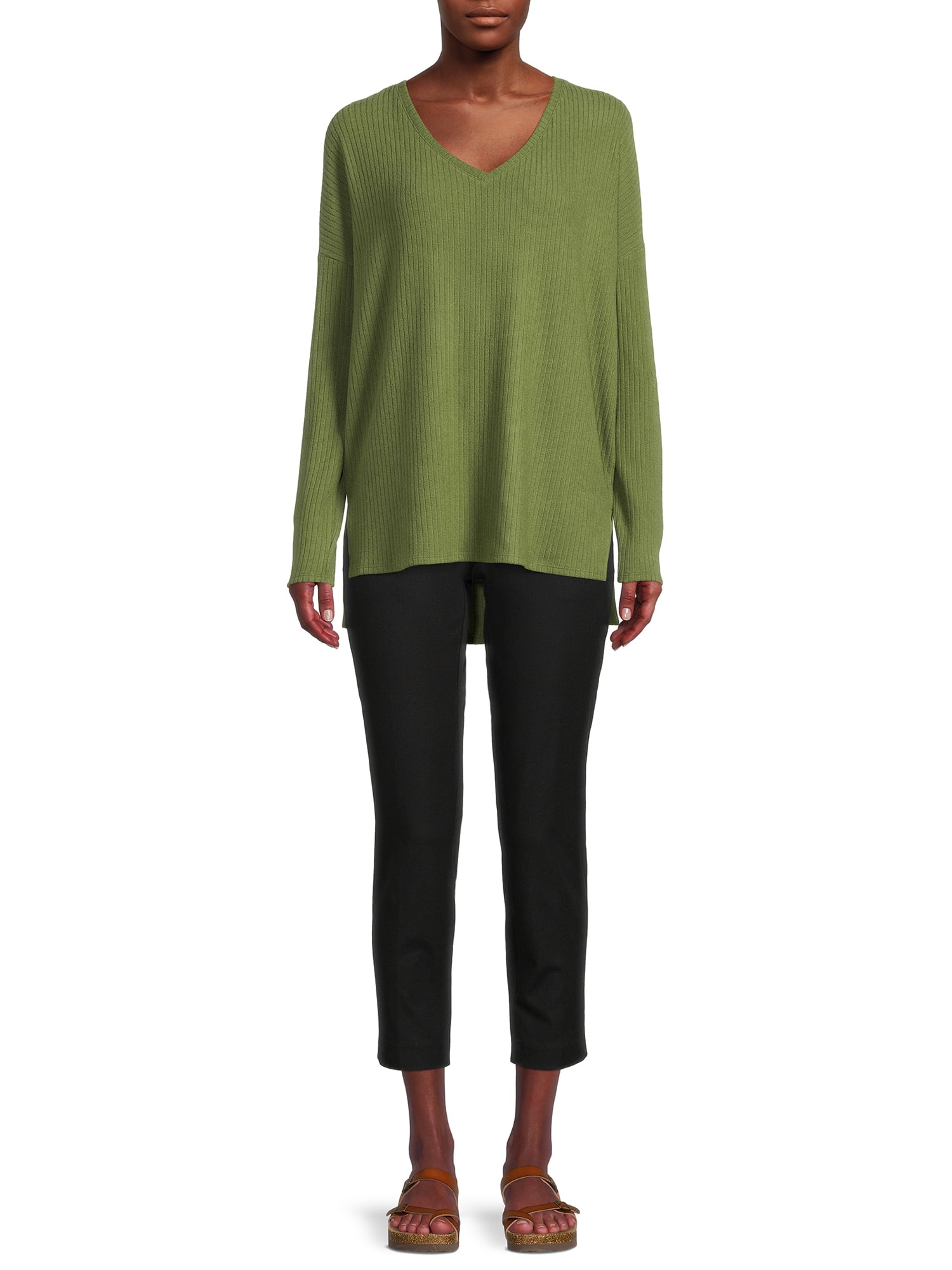 Time and Tru Women's Ribbed Tunic Top