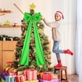 thumbnail image 6 of Scheam 1 Pack Christmas Tree Topper Satin Bow 47 inch Reusable Giant Bow Christmas Decorations Large Elegant Green Bows for Home Holiday Party Decorations, 6 of 7
