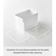 thumbnail image 6 of Yamazaki Home Airtight Pet Food Storage Container - Cat And Dog Food Holder Bin With Transparent Lid And Handle, Plastic, Medium, 8 lbs. | 1.6 gallons | 6 quarts, Airtight, Sloped Interior, Handle, 6 of 7