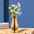 thumbnail image 4 of GUOOL Flower Vase Tabletop Decorative Vases Dried Flower Container for Office Ornament Gold, 4 of 9