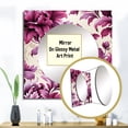 thumbnail image 3 of Designart "Grand Regency Damask II" floral Square Mirror For Wall Decor - Large Pink Square Printed Wall Mirror Art - Square Cottage Mirror - Wall Mounted Square Large Mirror, 3 of 5
