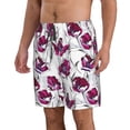 thumbnail image 2 of Pofeuu Tulips Flowers Prin Men's Swim Trunks Quick Dry Bathing Suit Swimming Board Shorts Mesh Lining Beach Swimwear-, 2 of 6