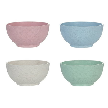 

4pcs Thicken Wheat Straw Bowls Heat Resistant Bowls for Home Kitchen Use