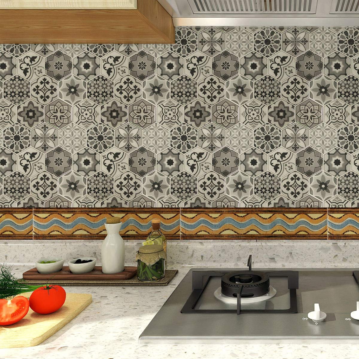 Peel And Stick Backsplash Tiles For Kitchen  Talavera Mexican (10 Sheets)