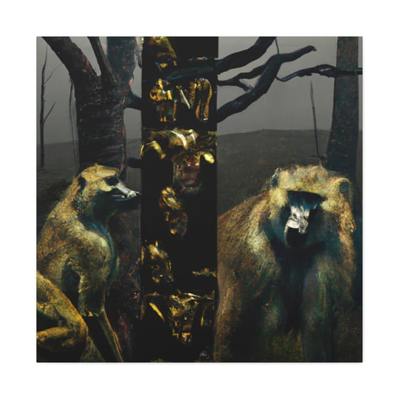 Baboon at Rococo - Canvas