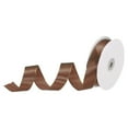 thumbnail image 1 of Unique Bargains 1 Inch 50 Yard Wide Satin Ribbon with Gold Edges Grosgrain Fabric Ribbon for Gift Wrapping, Brown, 1 of 7