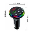 thumbnail image 3 of HBYJLZYG Car Accessories Bluetooth Fm Transmitter for Car 7 Color Led Light Bluetooth Car Adapter with 5V/3.1A Charging Handsfree Car Kit with Usb Charging Car Charger Mp3 Player, 3 of 7