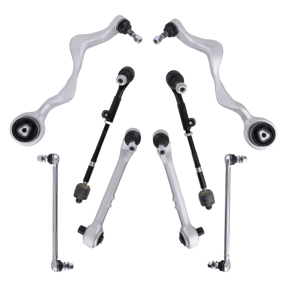 maXpeedingrods 8Pcs Front Suspension Kit for BMW 1-Series 2004-2012 (E81 E82 E87 E88) 3-Series 2005-2011 (E90 E91 E92 E93), 4 Front Lower Control Arms 2 Sway Bar Links 2 Steering Tie Rod