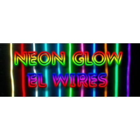 5 Pc 9ft Blue with Purple Tint Neon Glow Electroluminescent Wire (El