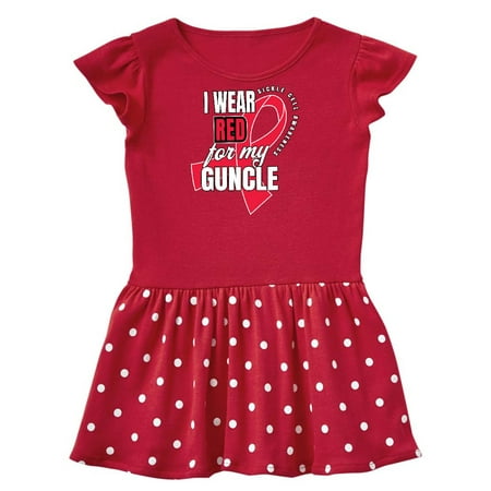 

Inktastic Sickle Cell Awareness I Wear Red For My Guncle Gift Toddler Girl Dress