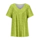 thumbnail image 5 of Puntoco 2024, tops a la moda de verano para mujer, blusas de talla grande de manga corta con cuello en V, blusas estampadas, jersey, blusas de manga corta, 5 of 8