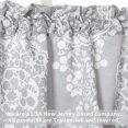 thumbnail image 5 of DriftAway Floral Valance Single Rod Pocket, 52" x 18" Plus 2" Header, Light Gray White, 5 of 7