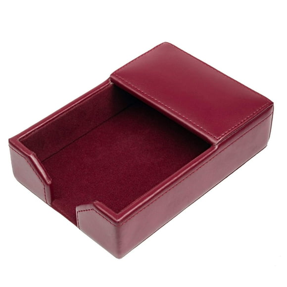 Soporte para notas Dacasso, piel regenerada, azul burdeos, 10 x 15 cm