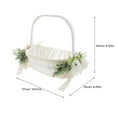 thumbnail image 2 of KAKOWELY Cesta para niña de las flores de boda, cesta de galletas de regalo, cesta de pétalos de rosa, cesta romántica de flores de satén tejido, 2 of 4