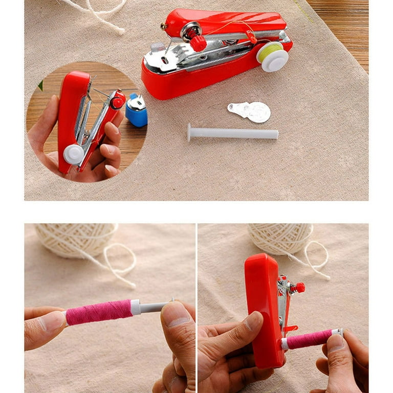 Portable Needlework Cordless Mini Hand-Held Clothes Fabrics Sewing