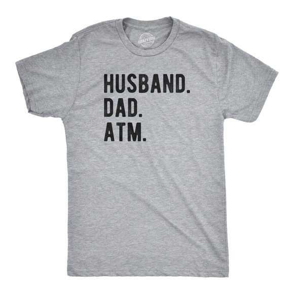 T-shirt Homme Mari. Papa. ATM Drôle Father's Day (Gris Chiné) - L