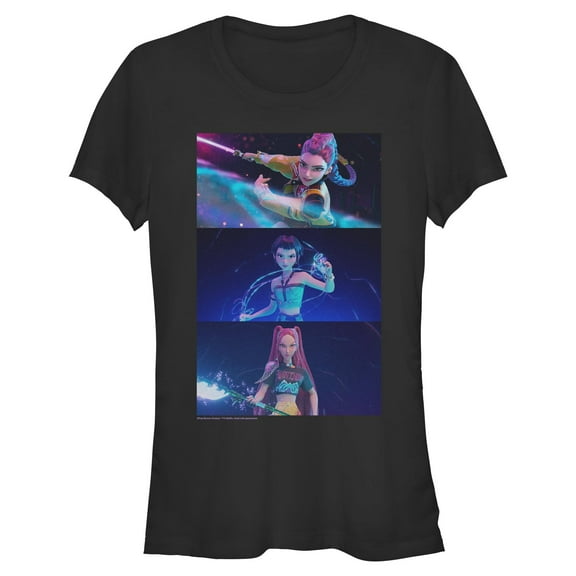 Juniors KPop Demon Hunters Group Shot Trio T Shirt