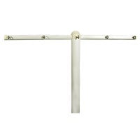 Household Essentials Clothesline Post, with Center Pole & 5 Eyebolts