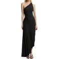 thumbnail image 1 of Mialoley Femmes Robe Longue, Sans Manches une Épaule Plissée Robe Irrégulière Évidée pour Cocktail, 1 of 9