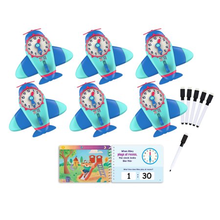 Educational Insights Time to Learn Telling Time Small Group Activity Classroom Must Haves (6-Pack)