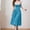 Blue, variant on Morttic Women's Spaghetti Strap Bust-Binding Midi Dress – Flowy A-Line with Pocket, Solid Color Summer Casual Outfit Blue，S