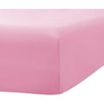 thumbnail image 2 of 500-TC Egyptian Cotton, Super Single (48" x 84") Size Fitted Sheet, 1-PC Fitted Sheet/Bottom Sheet Only, Super Single Size Size Fits 9-12" Pocket Depth Fitted Sheets, Pink, 2 of 4