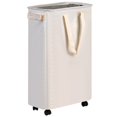 thumbnail image 1 of Cesto de ropa efluky Slim con ruedas, 48 litros (12,7 galones), color beige, 1 of 6