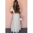 thumbnail image 3 of Women's White Floral Maxi Dress with Shirred Bodice and Tiered Design - [ZhiHiMeRi] | (US 12-14)L, 3 of 8