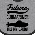 thumbnail image 4 of Inktastic Future Submariner Like Daddy Boys or Girls Baby Bib, 4 of 4